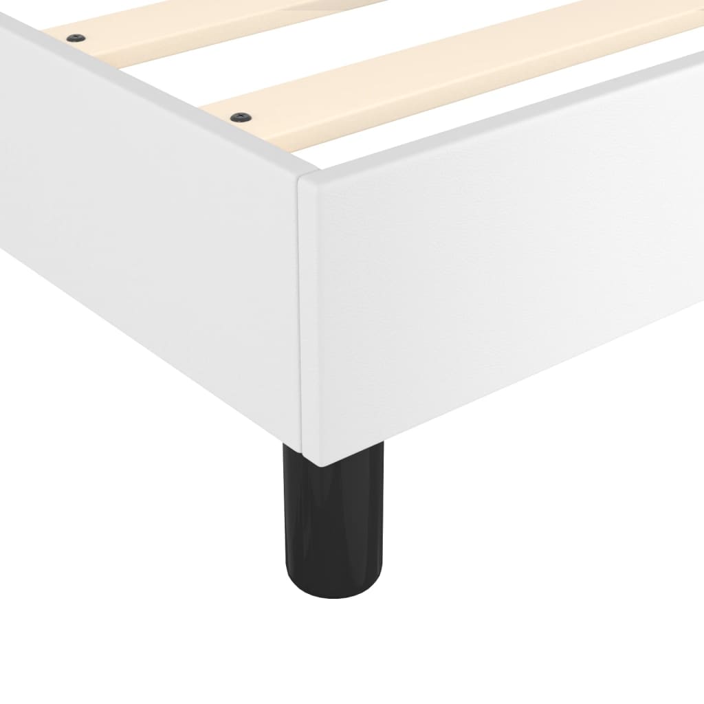 Boxspring met matras kunstleer wit 140x190 cm Bedden & bedframes | Creëer jouw Trendy Thuis | Gratis bezorgd & Retour | Trendy.nl