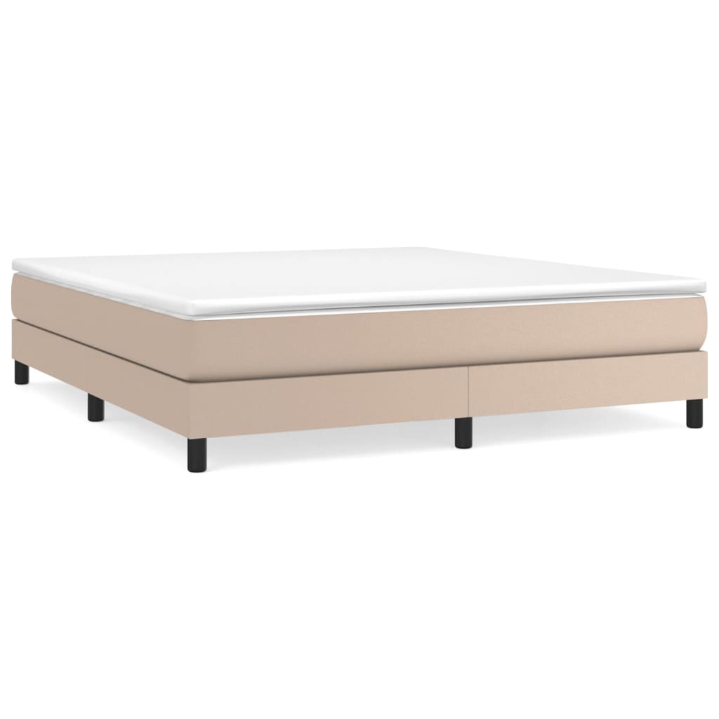 Boxspring met matras kunstleer cappuccinokleurig 180x200 cm Bedden & bedframes | Creëer jouw Trendy Thuis | Gratis bezorgd & Retour | Trendy.nl