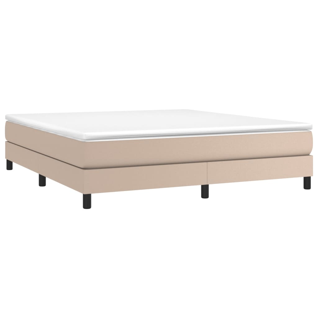 Boxspring met matras kunstleer cappuccinokleurig 180x200 cm Bedden & bedframes | Creëer jouw Trendy Thuis | Gratis bezorgd & Retour | Trendy.nl