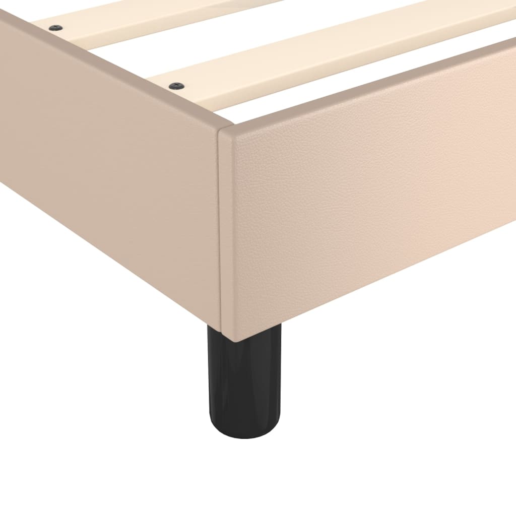 Boxspring met matras kunstleer cappuccinokleurig 180x200 cm Bedden & bedframes | Creëer jouw Trendy Thuis | Gratis bezorgd & Retour | Trendy.nl