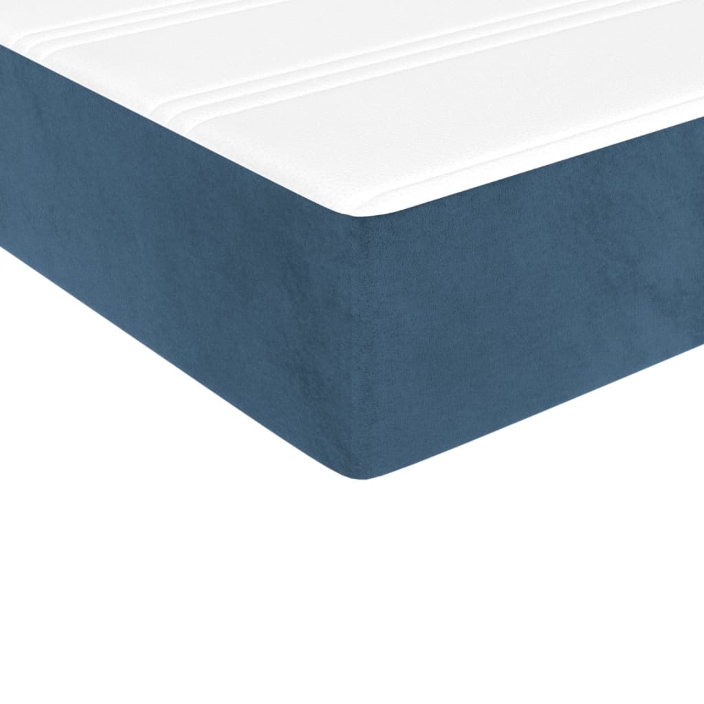 Boxspring met matras fluweel donkerblauw 80x200 cm Bedden & bedframes | Creëer jouw Trendy Thuis | Gratis bezorgd & Retour | Trendy.nl