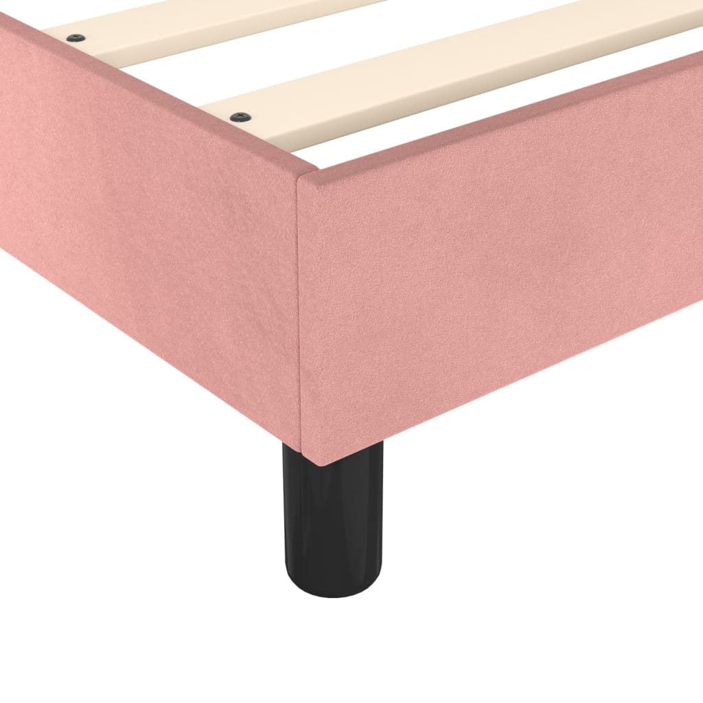 Boxspring met matras fluweel roze 90x190 cm Bedden & bedframes | Creëer jouw Trendy Thuis | Gratis bezorgd & Retour | Trendy.nl