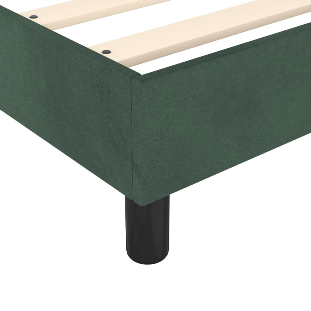 Boxspring met matras fluweel donkergroen 90x200 cm Bedden & bedframes | Creëer jouw Trendy Thuis | Gratis bezorgd & Retour | Trendy.nl