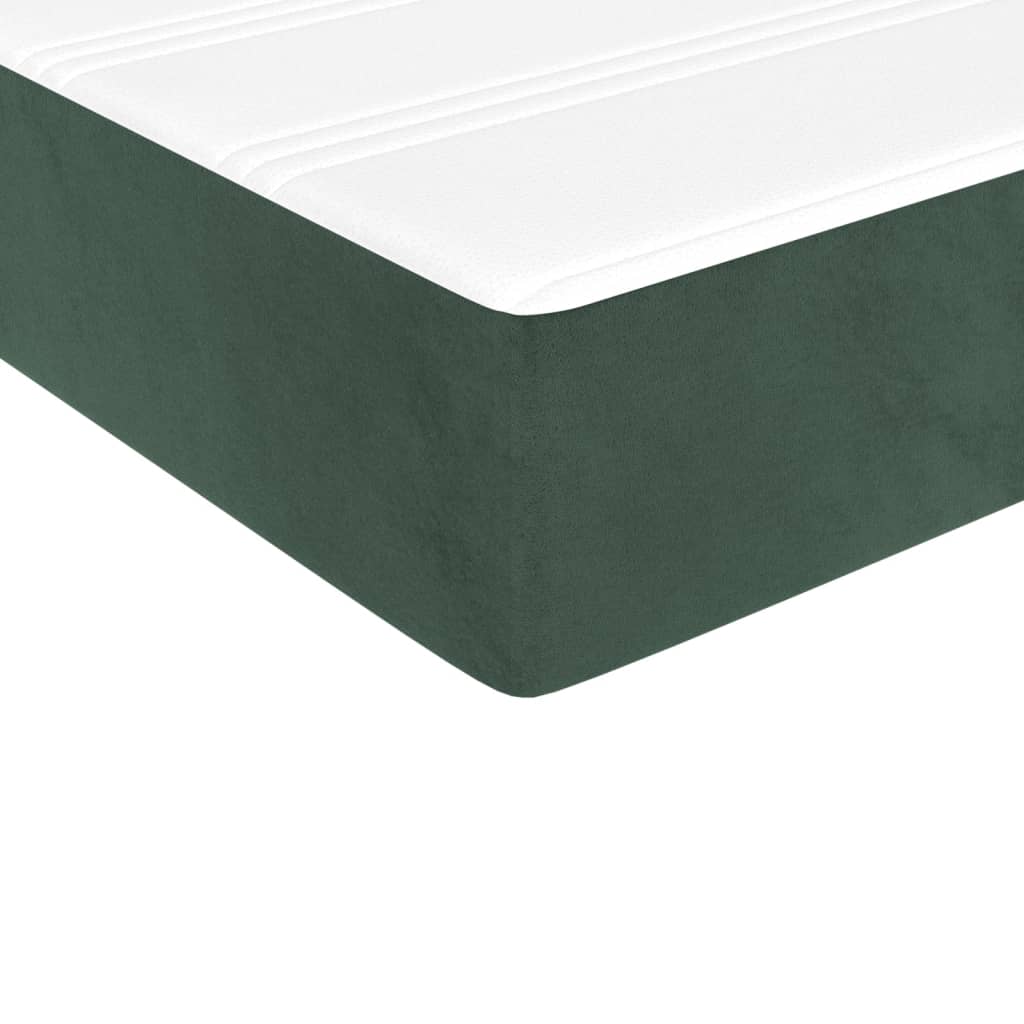 Boxspring met matras fluweel donkergroen 90x200 cm Bedden & bedframes | Creëer jouw Trendy Thuis | Gratis bezorgd & Retour | Trendy.nl