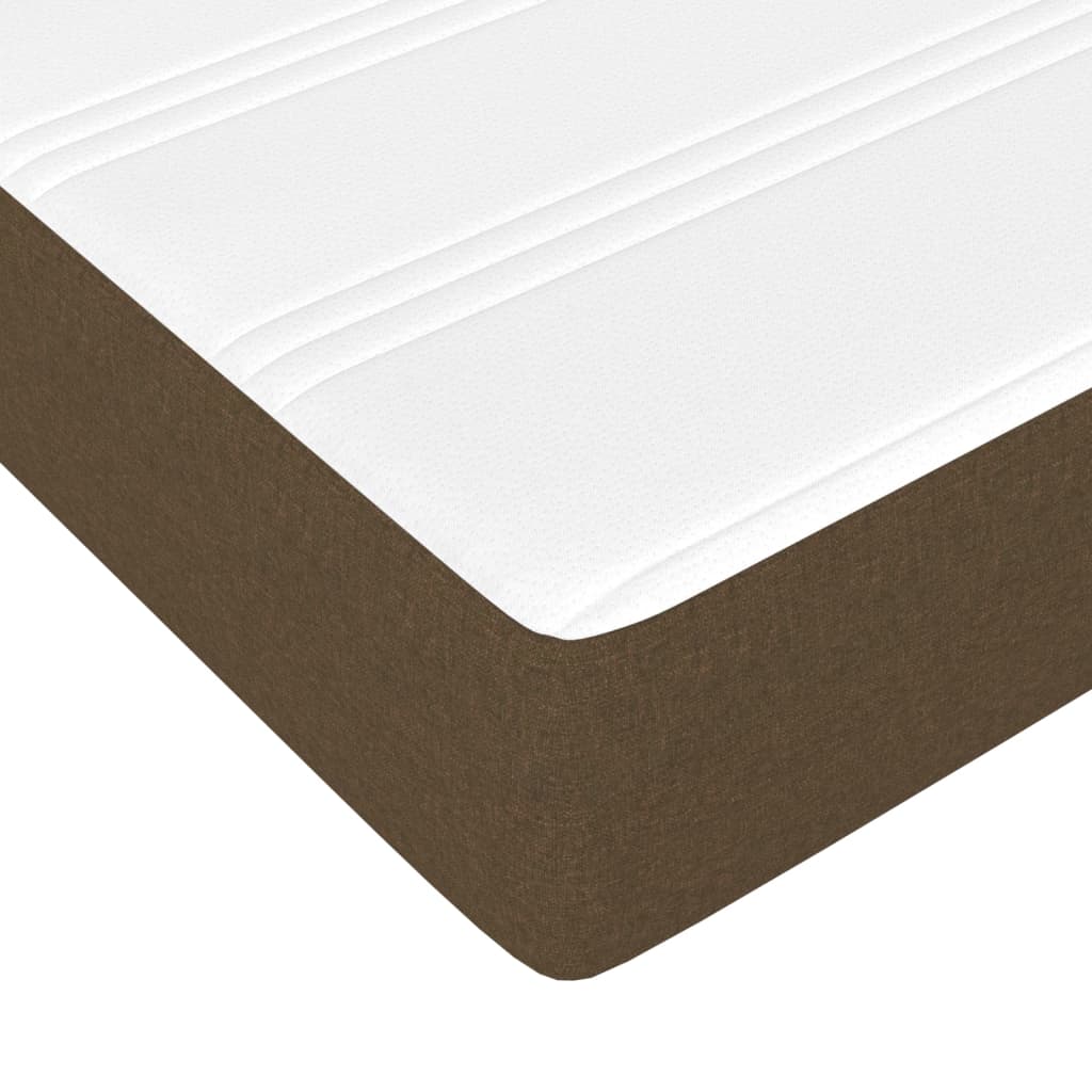 Boxspring met matras stof donkerbruin 90x190 cm Bedden & bedframes | Creëer jouw Trendy Thuis | Gratis bezorgd & Retour | Trendy.nl