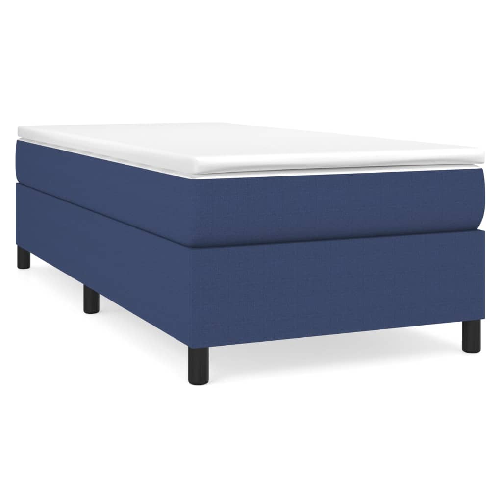 Boxspring met matras stof blauw 90x190 cm Bedden & bedframes | Creëer jouw Trendy Thuis | Gratis bezorgd & Retour | Trendy.nl