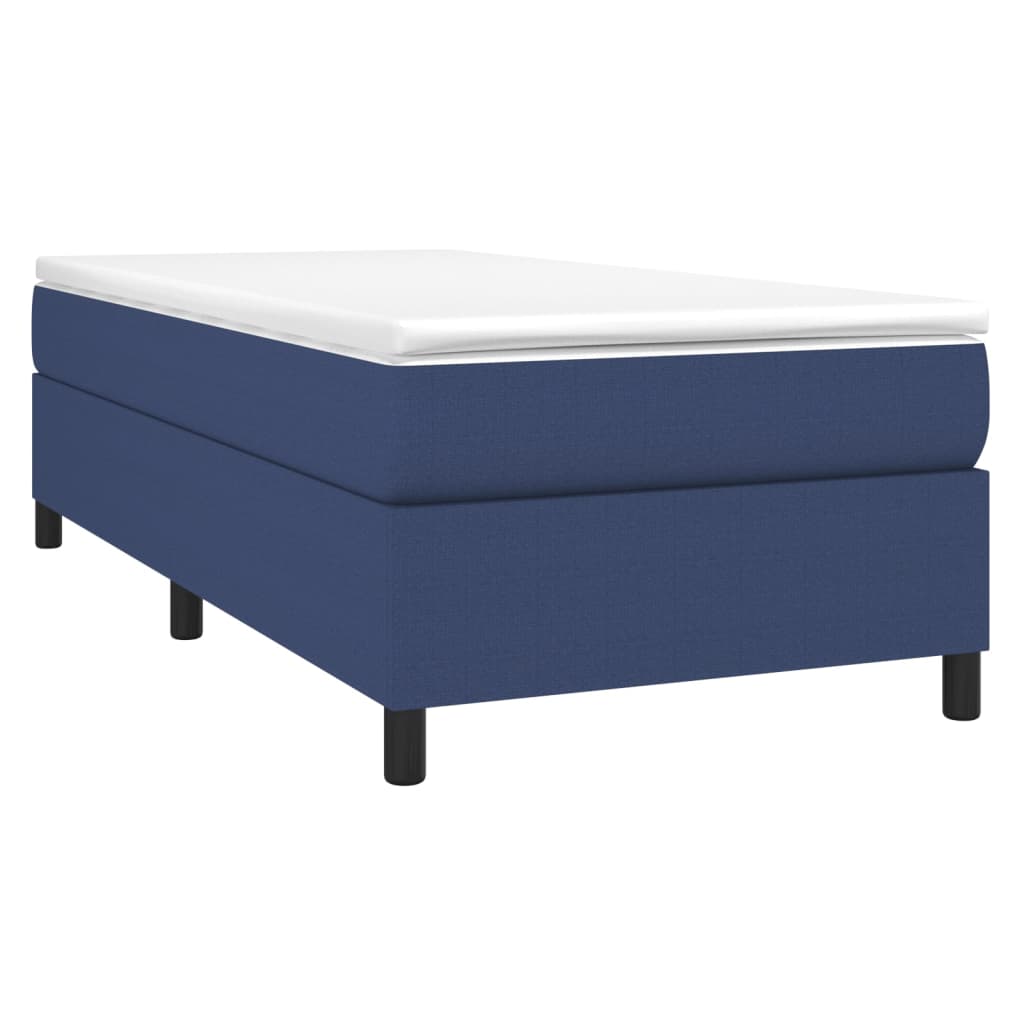 Boxspring met matras stof blauw 90x190 cm Bedden & bedframes | Creëer jouw Trendy Thuis | Gratis bezorgd & Retour | Trendy.nl