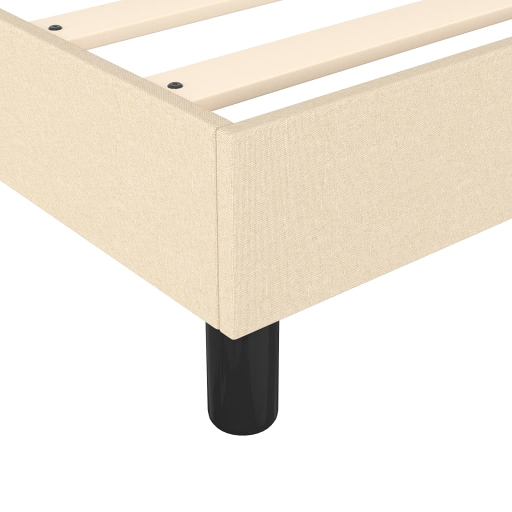 Boxspring met matras stof crèmekleurig 90x200 cm Bedden & bedframes | Creëer jouw Trendy Thuis | Gratis bezorgd & Retour | Trendy.nl