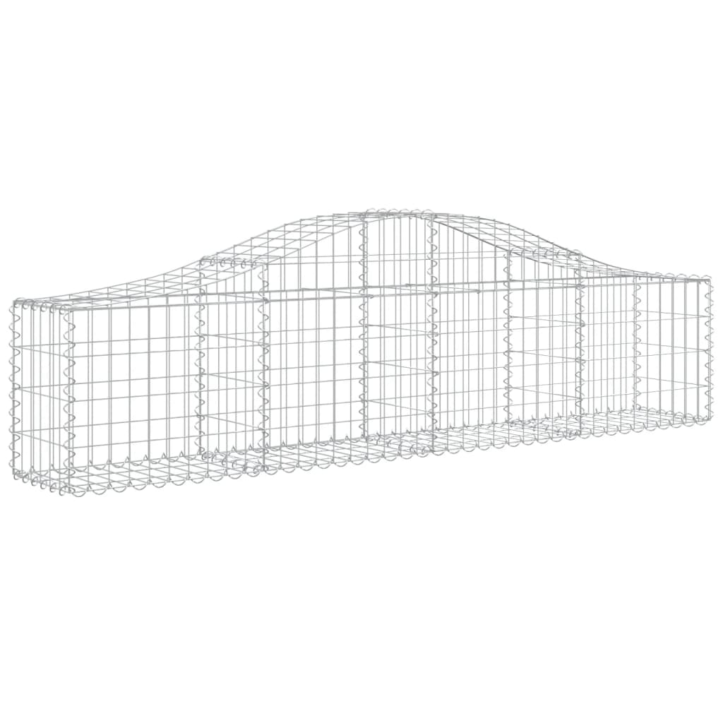 Schanskorven 3 st gewelfd 200x30x40/60 cm gegalvaniseerd ijzer Bloempotten & plantenbakken | Creëer jouw Trendy Thuis | Gratis bezorgd & Retour | Trendy.nl