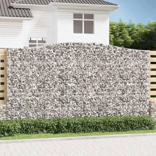 Schanskorven 9 st gewelfd 400x50x220/240 cm ijzer Bloempotten & plantenbakken | Creëer jouw Trendy Thuis | Gratis bezorgd & Retour | Trendy.nl