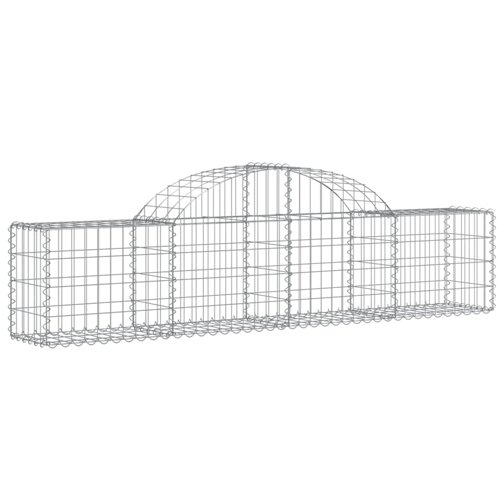 Schanskorven 6 st gewelfd 200x30x40/60 cm gegalvaniseerd ijzer Bloempotten & plantenbakken | Creëer jouw Trendy Thuis | Gratis bezorgd & Retour | Trendy.nl