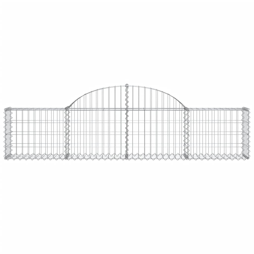 Schanskorven 6 st gewelfd 200x30x40/60 cm gegalvaniseerd ijzer Bloempotten & plantenbakken | Creëer jouw Trendy Thuis | Gratis bezorgd & Retour | Trendy.nl