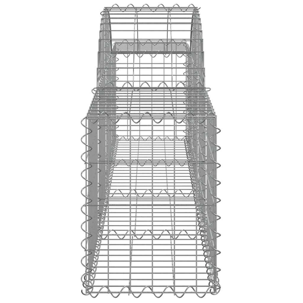 Schanskorven 6 st gewelfd 200x30x40/60 cm gegalvaniseerd ijzer Bloempotten & plantenbakken | Creëer jouw Trendy Thuis | Gratis bezorgd & Retour | Trendy.nl