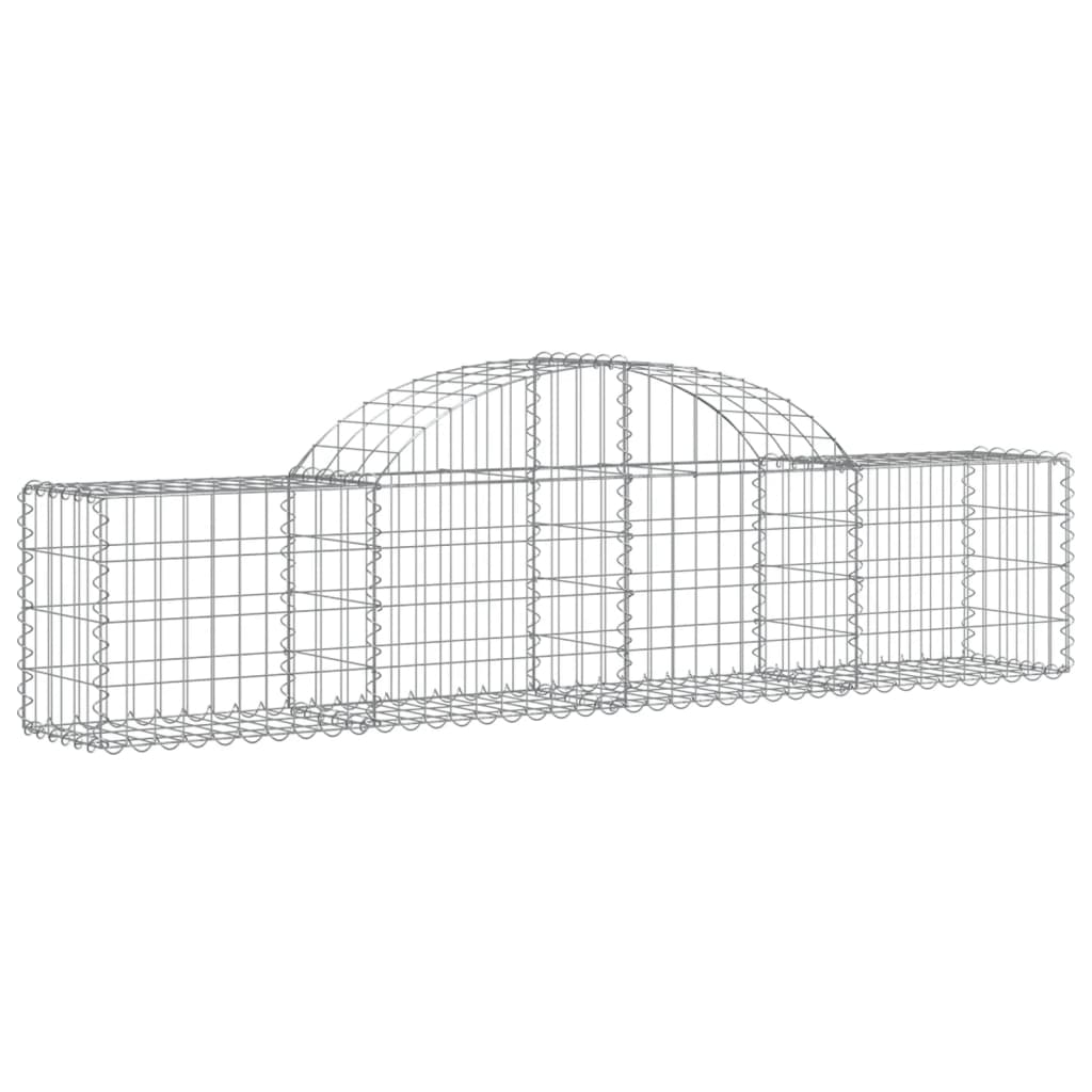 Schanskorven 25 st gewelfd 200x30x40/60 cm gegalvaniseerd ijzer Bloempotten & plantenbakken | Creëer jouw Trendy Thuis | Gratis bezorgd & Retour | Trendy.nl