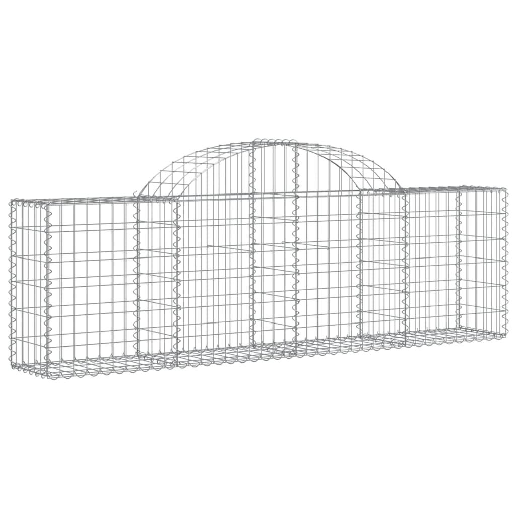 Schanskorven 25 st gewelfd 200x30x60/80 cm gegalvaniseerd ijzer Bloempotten & plantenbakken | Creëer jouw Trendy Thuis | Gratis bezorgd & Retour | Trendy.nl