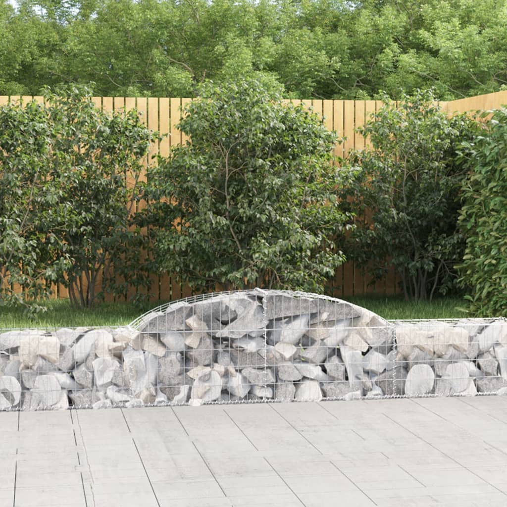 Schanskorven 17 st gewelfd 300x30x40/60 cm gegalvaniseerd ijzer Bloempotten & plantenbakken | Creëer jouw Trendy Thuis | Gratis bezorgd & Retour | Trendy.nl