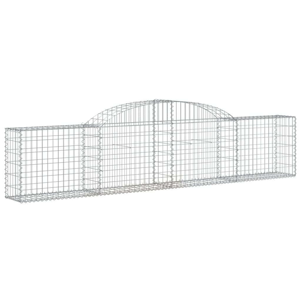 Schanskorven 25 st gewelfd 300x30x60/80 cm gegalvaniseerd ijzer Bloempotten & plantenbakken | Creëer jouw Trendy Thuis | Gratis bezorgd & Retour | Trendy.nl