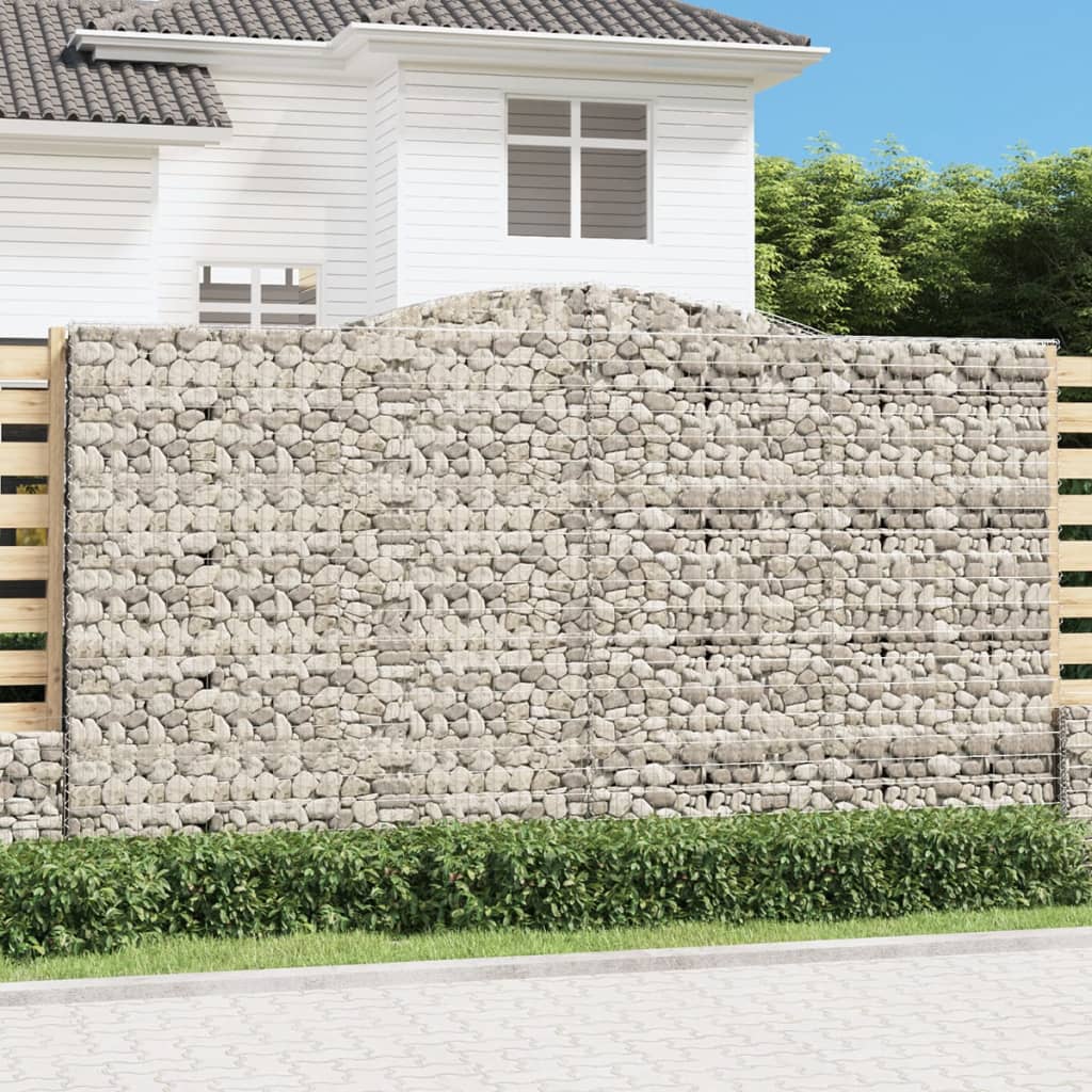 Schanskorven 7 st gewelfd 400x30x220/240 cm ijzer Bloempotten & plantenbakken | Creëer jouw Trendy Thuis | Gratis bezorgd & Retour | Trendy.nl