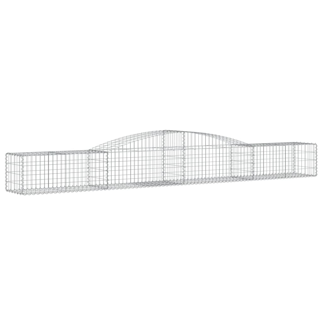 Schanskorven 25 st gewelfd 400x50x40/60 cm gegalvaniseerd ijzer Bloempotten & plantenbakken | Creëer jouw Trendy Thuis | Gratis bezorgd & Retour | Trendy.nl