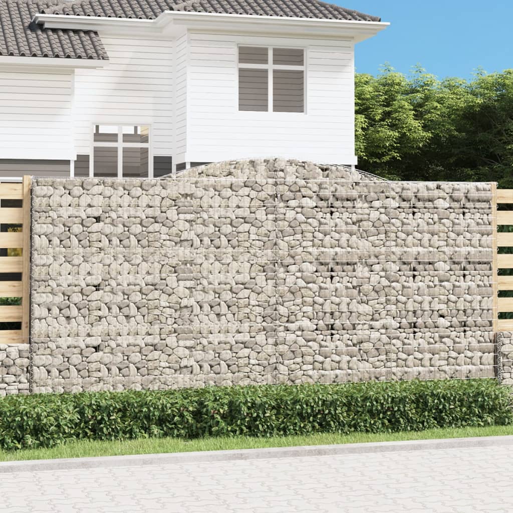 Schanskorven 7 st gewelfd 400x50x200/220 cm ijzer Bloempotten & plantenbakken | Creëer jouw Trendy Thuis | Gratis bezorgd & Retour | Trendy.nl