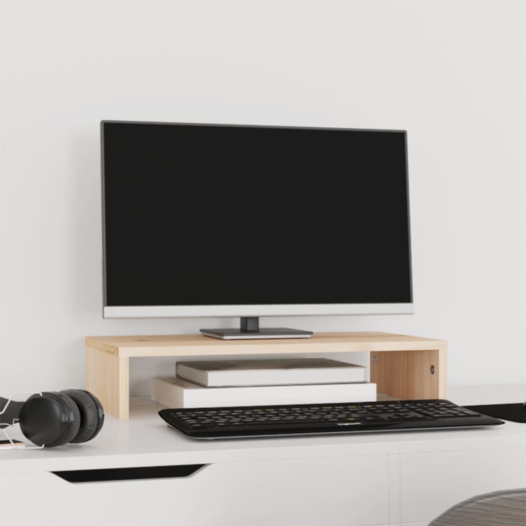 Monitorstandaard 50x27x10 cm massief grenenhout Computerverhogers en -standaards | Creëer jouw Trendy Thuis | Gratis bezorgd & Retour | Trendy.nl