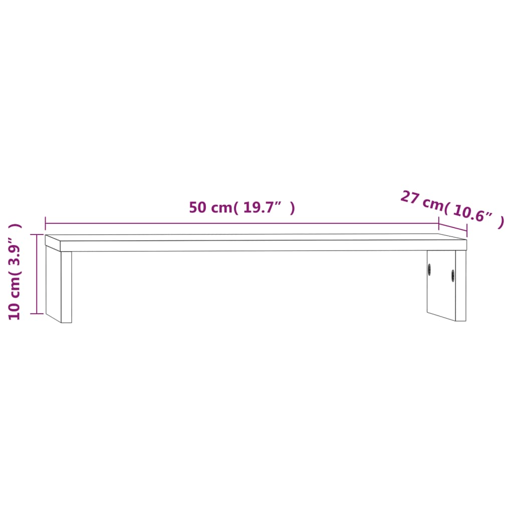 Monitorstandaard 50x27x10 cm massief grenenhout Computerverhogers en -standaards | Creëer jouw Trendy Thuis | Gratis bezorgd & Retour | Trendy.nl