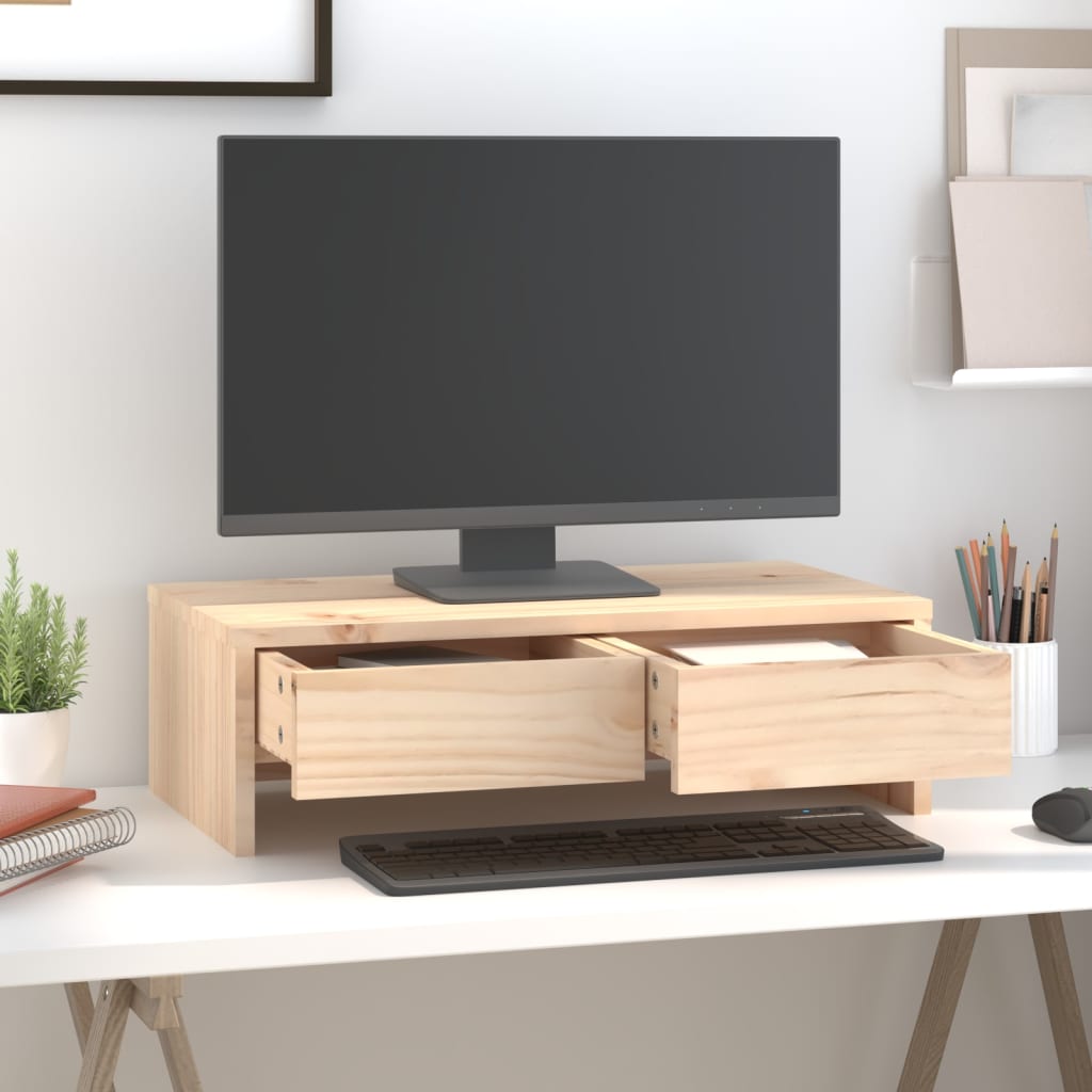 Monitorstandaard 50x27x15 cm massief grenenhout Computerverhogers en -standaards | Creëer jouw Trendy Thuis | Gratis bezorgd & Retour | Trendy.nl