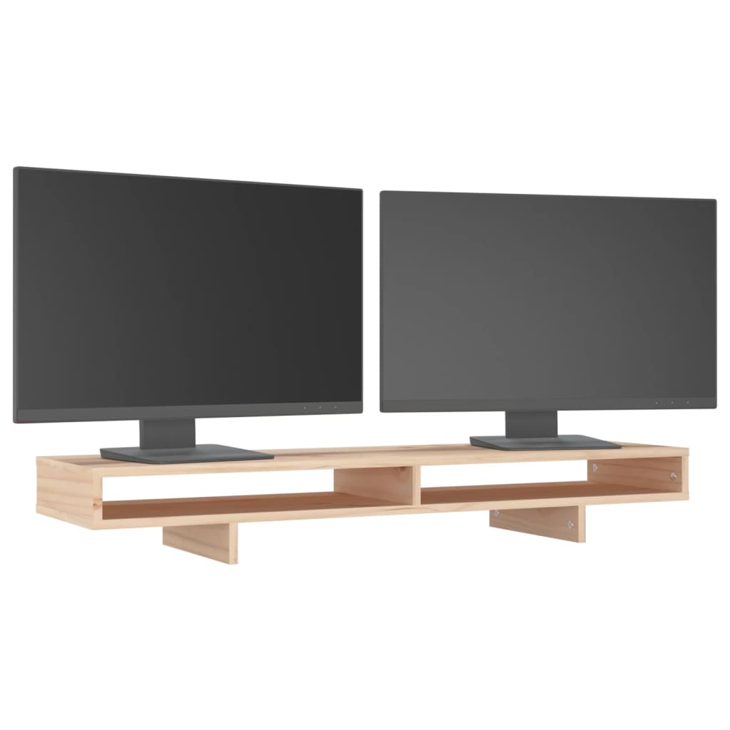 Monitorstandaard 100x27x14 cm massief grenenhout Computerverhogers en -standaards | Creëer jouw Trendy Thuis | Gratis bezorgd & Retour | Trendy.nl