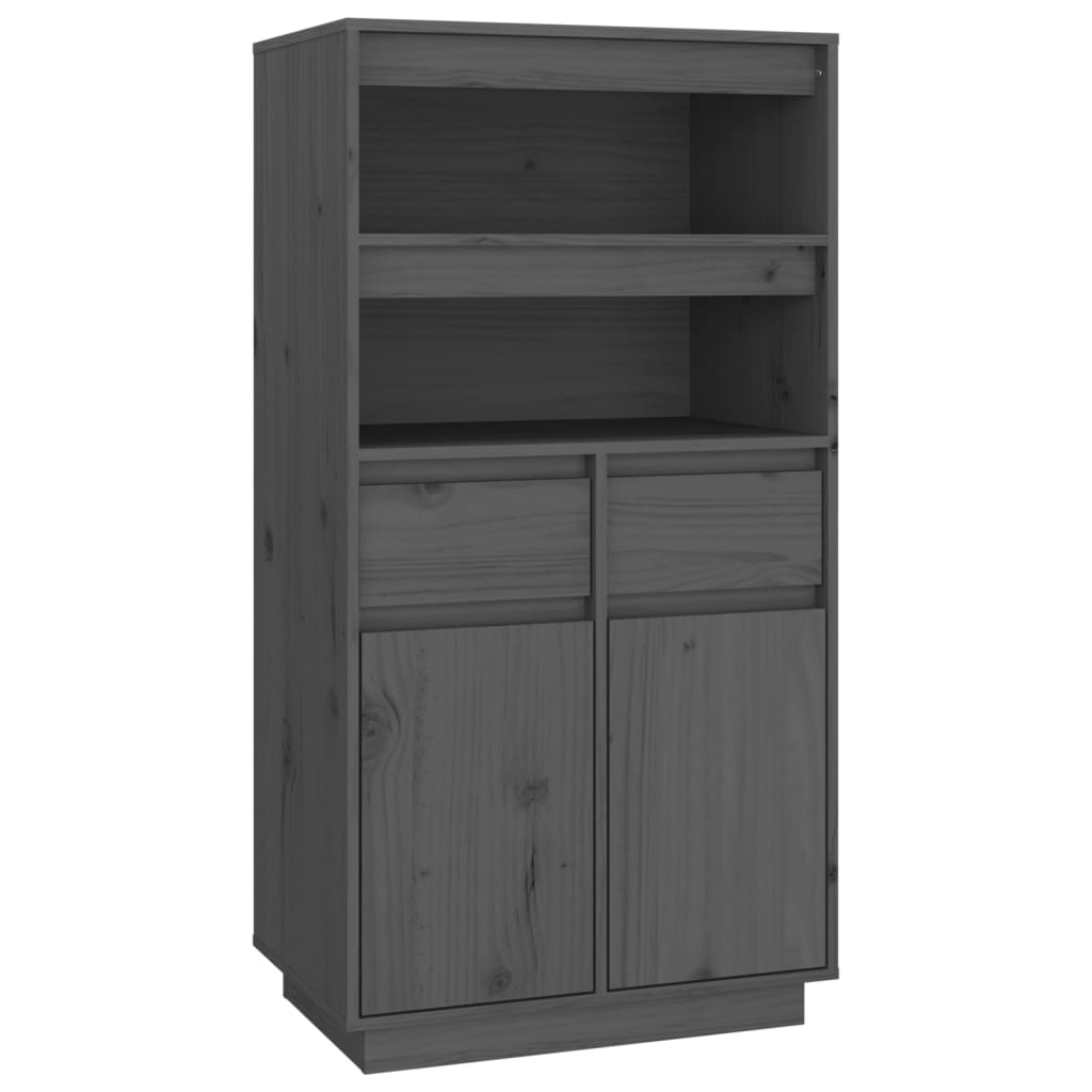 Hoge kast 60x40x116,5 cm massief grenenhout grijs Dressoirs & buffetkasten | Creëer jouw Trendy Thuis | Gratis bezorgd & Retour | Trendy.nl