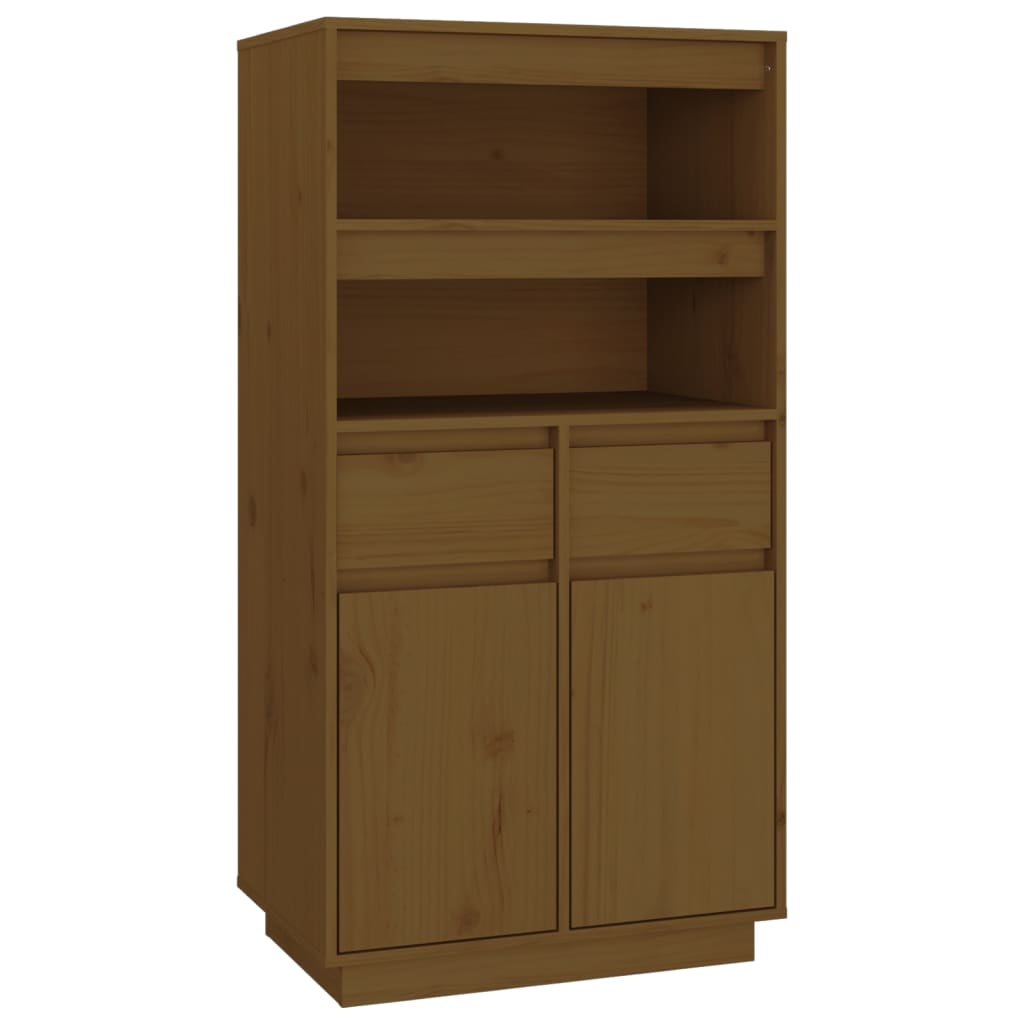 Hoge kast 60x40x116,5 cm massief grenenhout honingbruin Dressoirs & buffetkasten | Creëer jouw Trendy Thuis | Gratis bezorgd & Retour | Trendy.nl