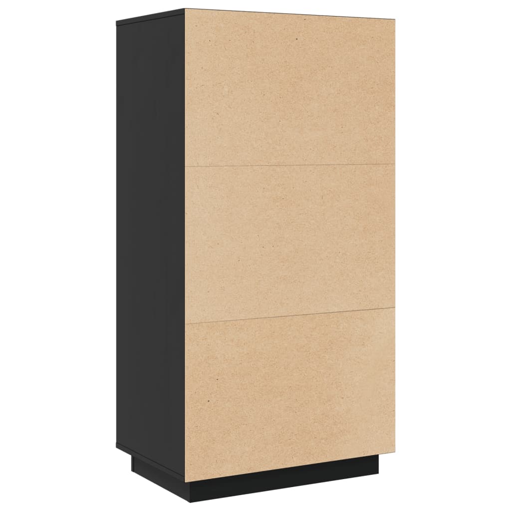 Hoge kast 60x40x116,5 cm massief grenenhout zwart Dressoirs & buffetkasten | Creëer jouw Trendy Thuis | Gratis bezorgd & Retour | Trendy.nl