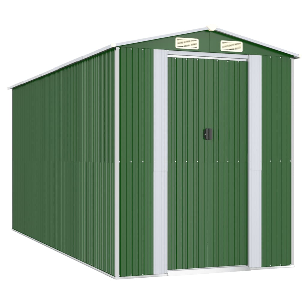 Tuinschuur 192x440x223 cm gegalvaniseerd staal groen Tuinhuizen | Creëer jouw Trendy Thuis | Gratis bezorgd & Retour | Trendy.nl