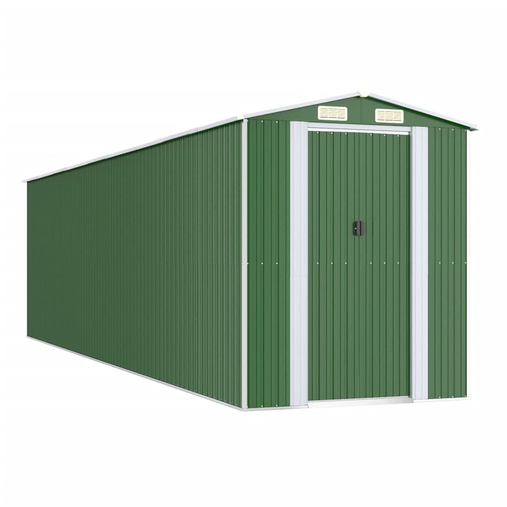 Tuinschuur 192x772x223 cm gegalvaniseerd staal groen Tuinhuizen | Creëer jouw Trendy Thuis | Gratis bezorgd & Retour | Trendy.nl