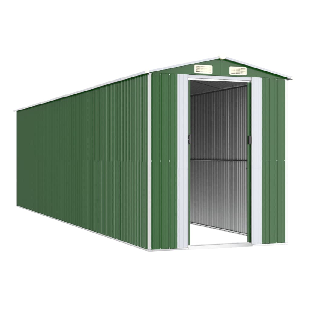 Tuinschuur 192x772x223 cm gegalvaniseerd staal groen Tuinhuizen | Creëer jouw Trendy Thuis | Gratis bezorgd & Retour | Trendy.nl