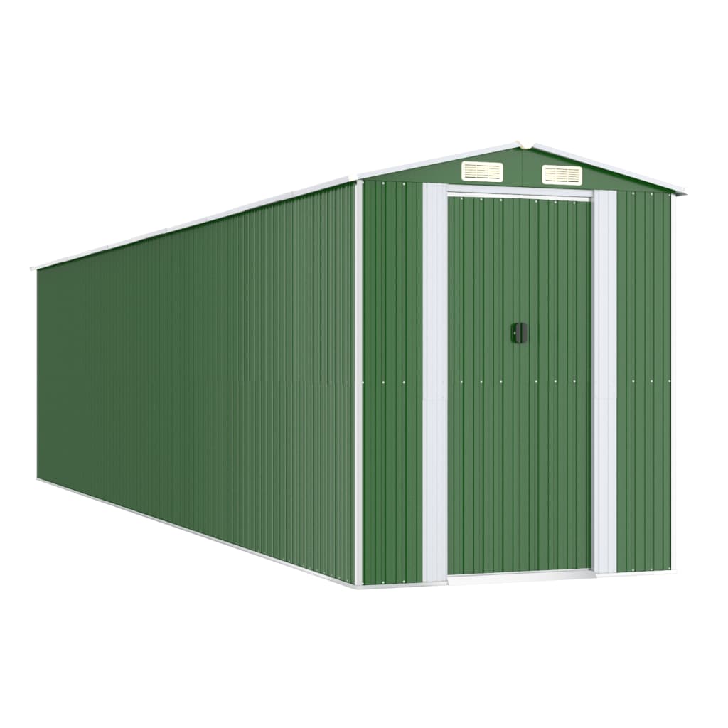 Tuinschuur 192x855x223 cm gegalvaniseerd staal groen Tuinhuizen | Creëer jouw Trendy Thuis | Gratis bezorgd & Retour | Trendy.nl