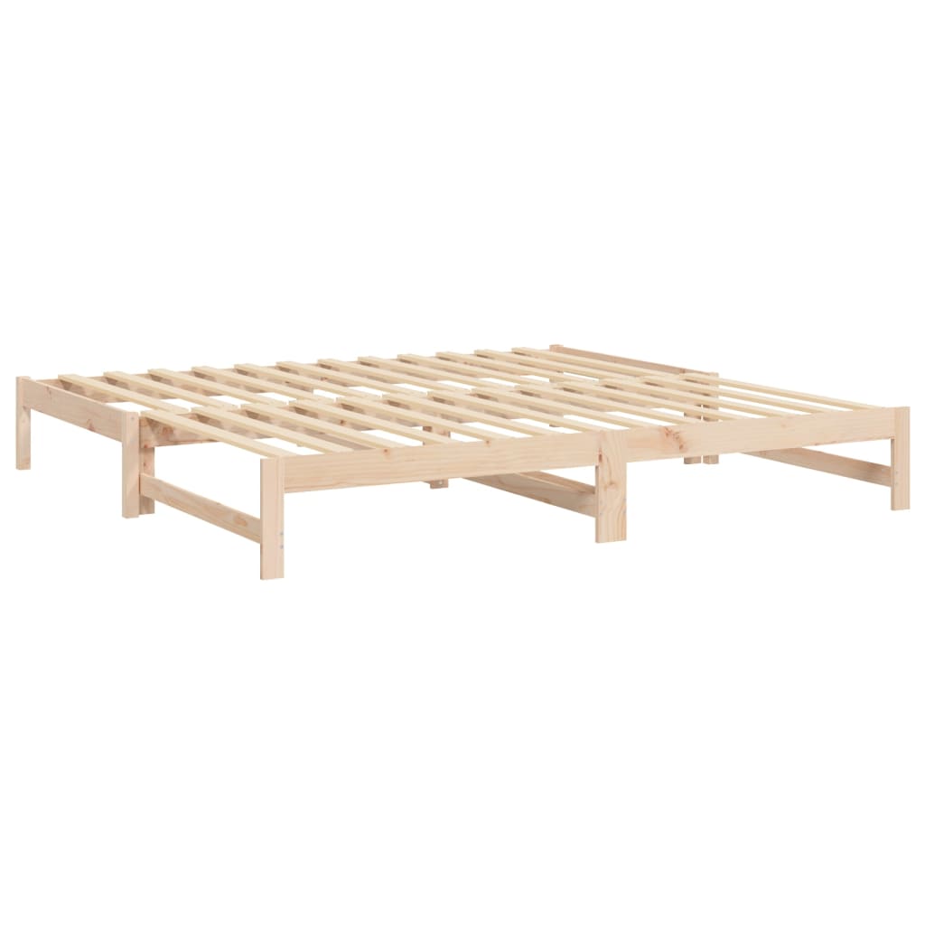 Slaapbank uitschuifbaar 2x(80x200) cm massief grenenhout Bedden & bedframes | Creëer jouw Trendy Thuis | Gratis bezorgd & Retour | Trendy.nl