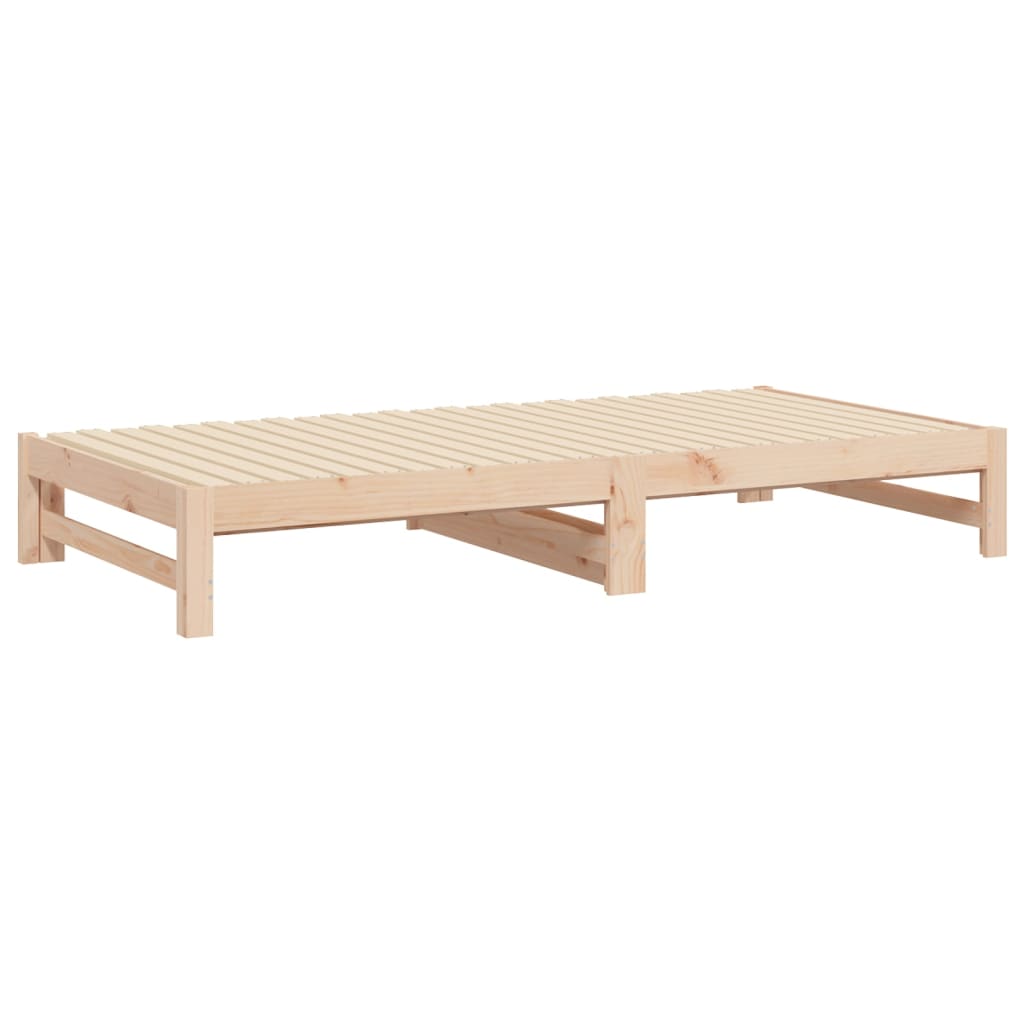 Slaapbank uitschuifbaar 2x(80x200) cm massief grenenhout Bedden & bedframes | Creëer jouw Trendy Thuis | Gratis bezorgd & Retour | Trendy.nl