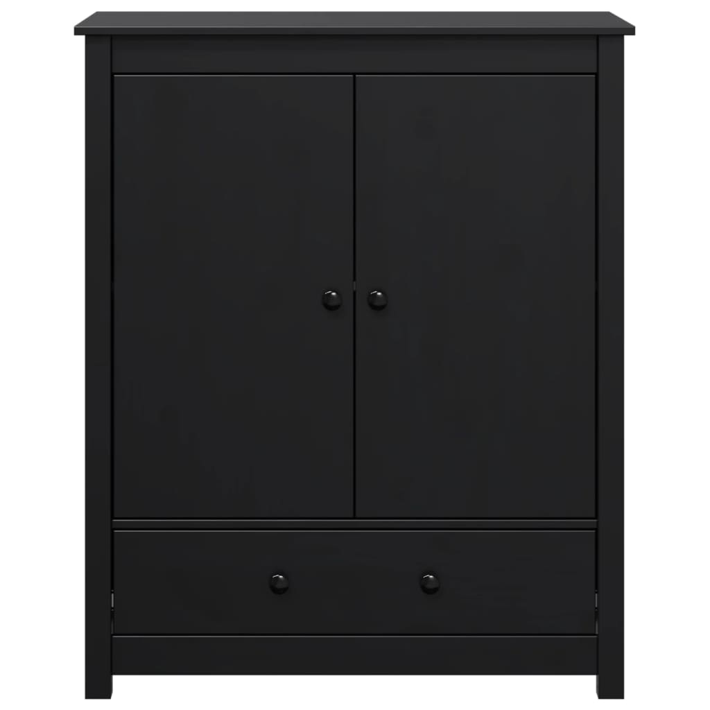 Hoge kast 83x41,5x100 cm massief grenenhout zwart Dressoirs & buffetkasten | Creëer jouw Trendy Thuis | Gratis bezorgd & Retour | Trendy.nl