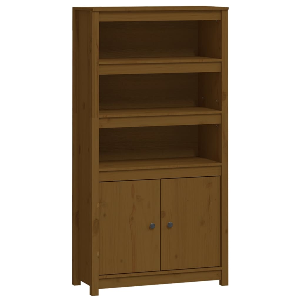 Hoge kast 80x35x154 cm massief grenenhout honingbruin Dressoirs & buffetkasten | Creëer jouw Trendy Thuis | Gratis bezorgd & Retour | Trendy.nl