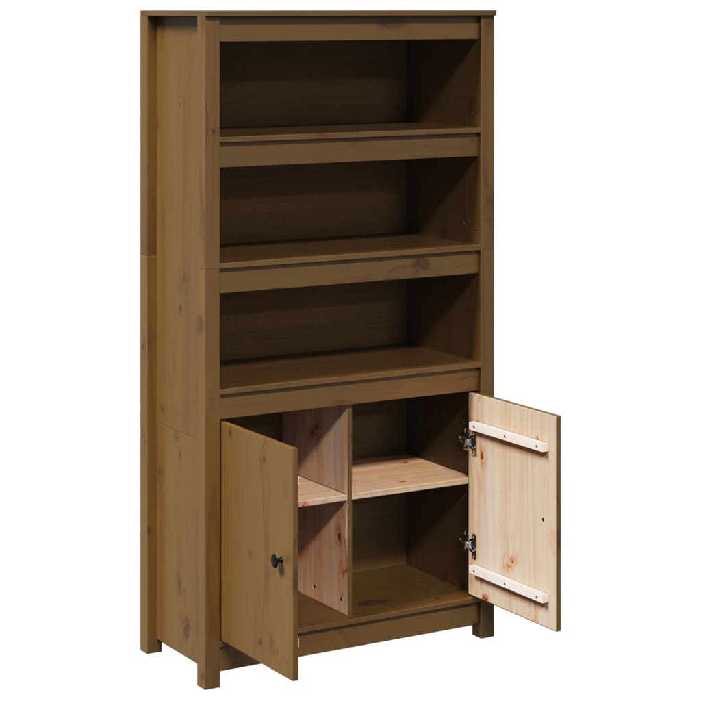 Hoge kast 80x35x154 cm massief grenenhout honingbruin Dressoirs & buffetkasten | Creëer jouw Trendy Thuis | Gratis bezorgd & Retour | Trendy.nl