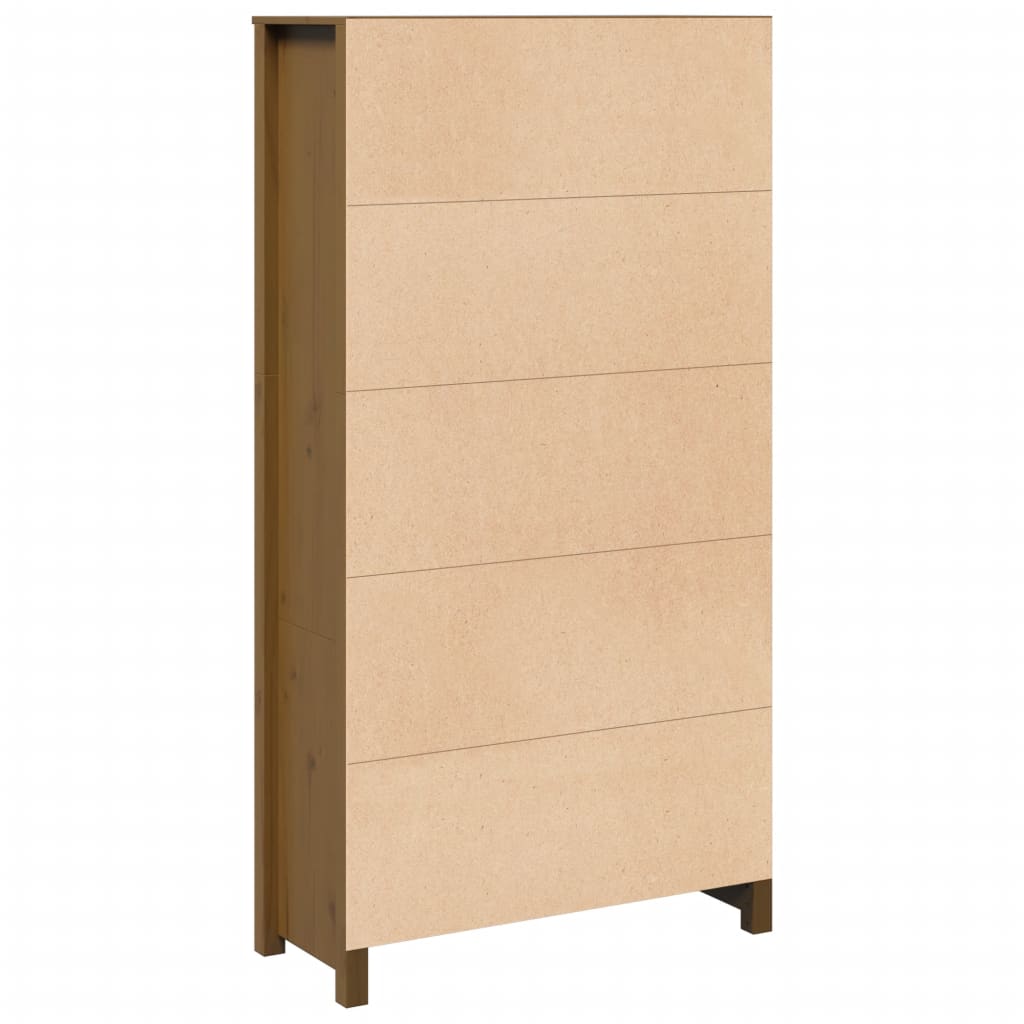 Hoge kast 80x35x154 cm massief grenenhout honingbruin Dressoirs & buffetkasten | Creëer jouw Trendy Thuis | Gratis bezorgd & Retour | Trendy.nl