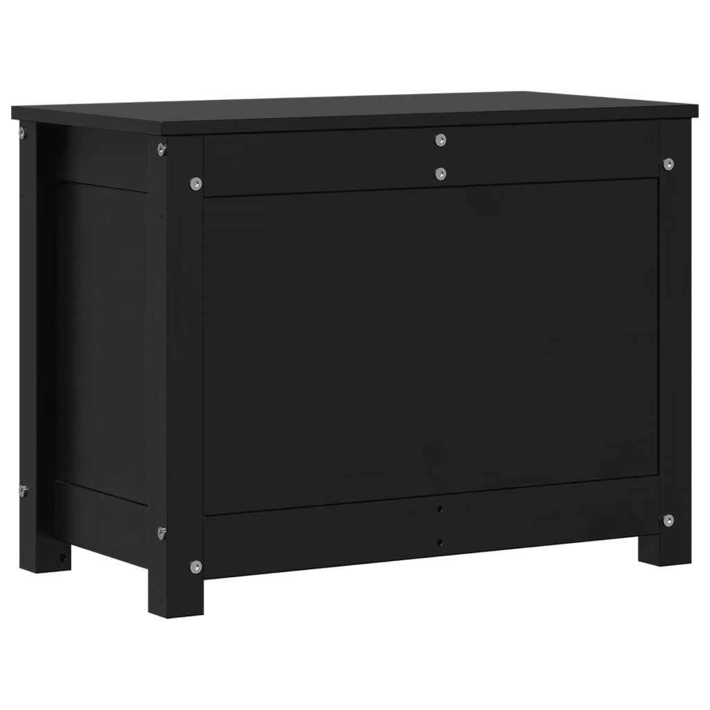 Opbergbox zwart 60x32x45,5 cm massief grenenhout Kasten & opbergmeubelen | Creëer jouw Trendy Thuis | Gratis bezorgd & Retour | Trendy.nl