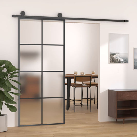 Schuifdeur met beslag 90x205 cm ESG-glas en aluminium Voordeuren | Creëer jouw Trendy Thuis | Gratis bezorgd & Retour | Trendy.nl