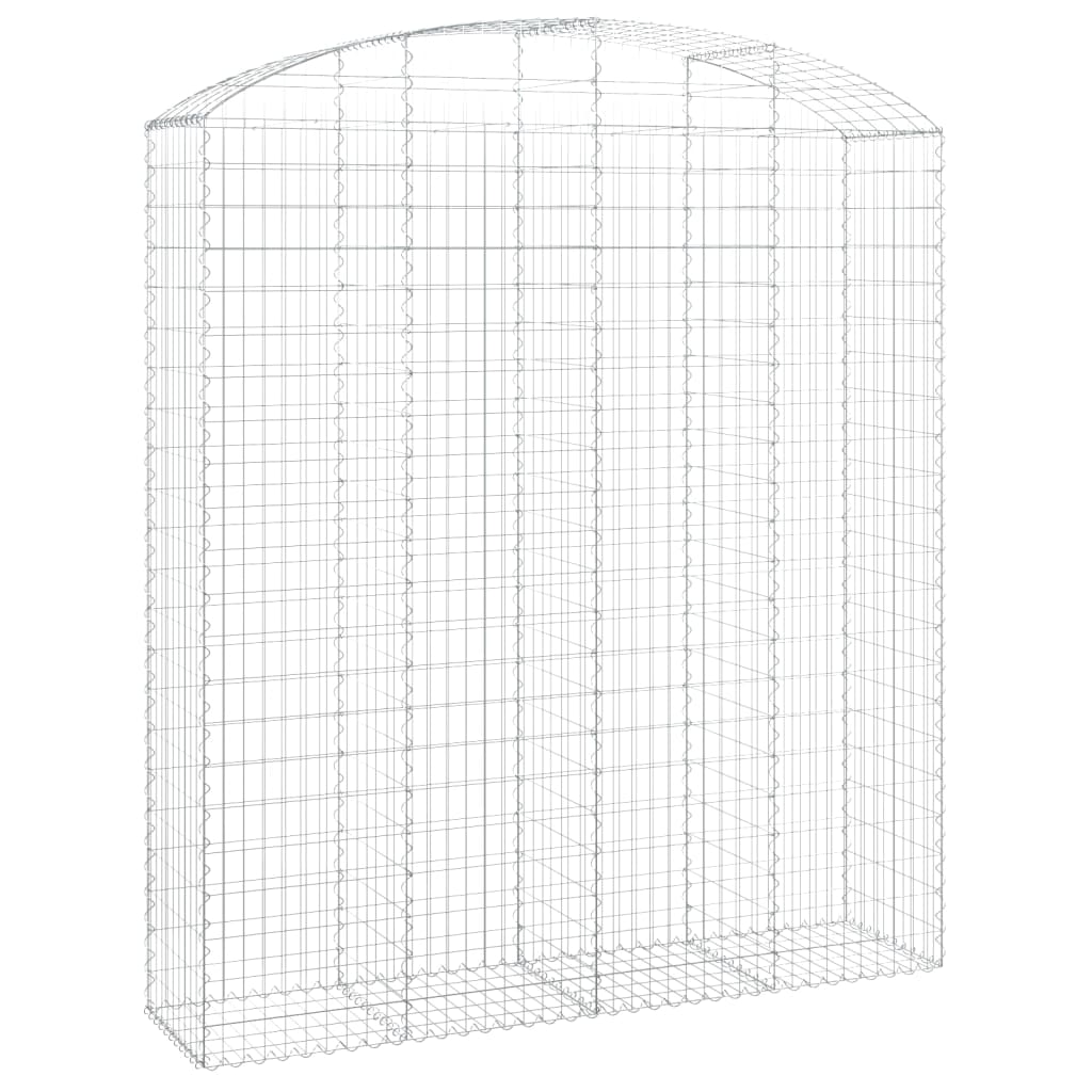 Schanskorf gewelfd 200x50x220/240 cm gegalvaniseerd ijzer Bloempotten & plantenbakken | Creëer jouw Trendy Thuis | Gratis bezorgd & Retour | Trendy.nl