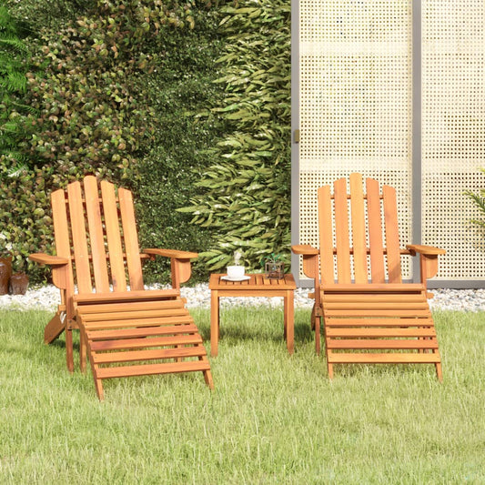 3-delige Loungeset Adirondack massief acaciahout Tuinsets | Creëer jouw Trendy Thuis | Gratis bezorgd & Retour | Trendy.nl