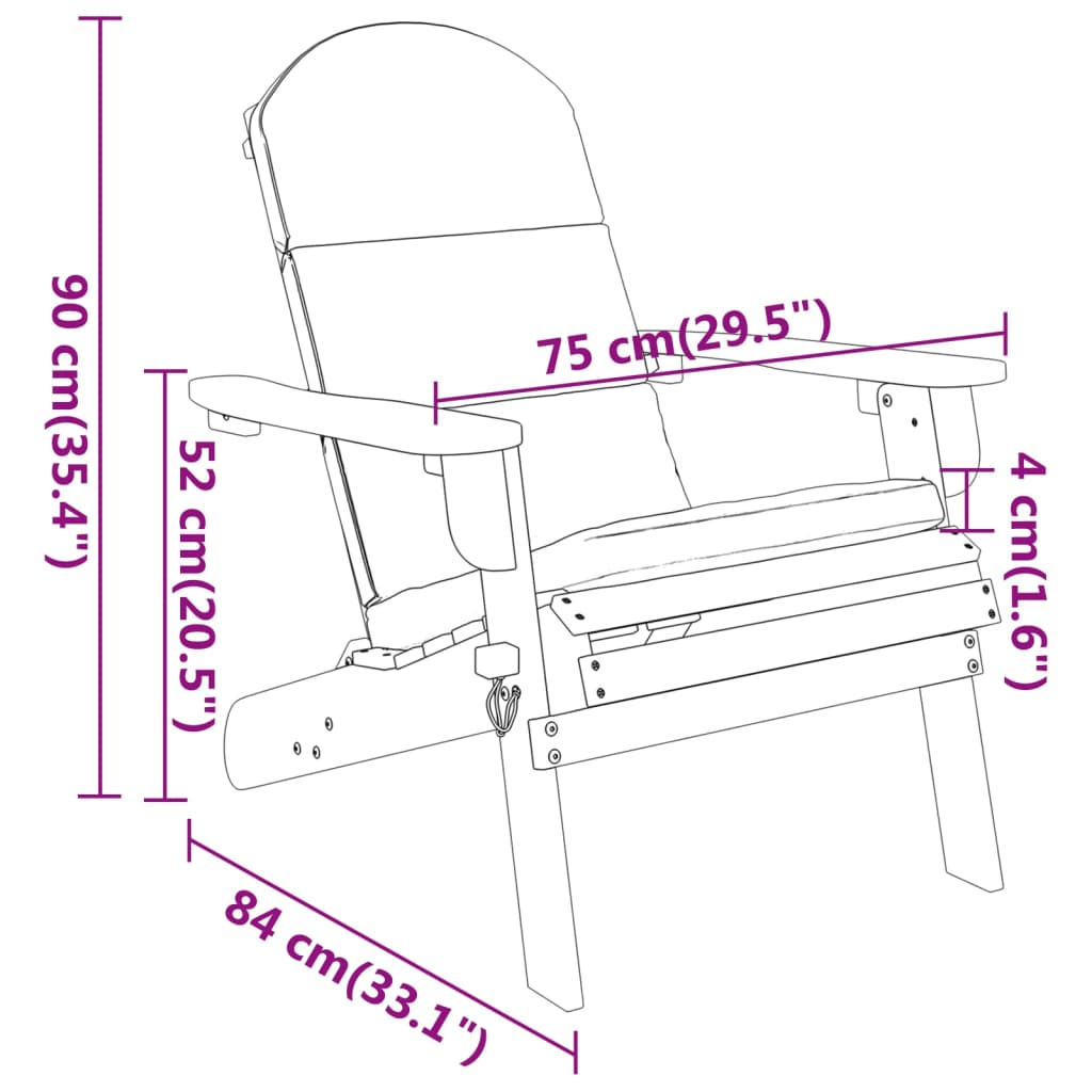 3-delige Loungeset Adirondack massief acaciahout Tuinsets | Creëer jouw Trendy Thuis | Gratis bezorgd & Retour | Trendy.nl