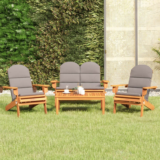 4-delige Loungeset Adirondack massief acaciahout Tuinsets | Creëer jouw Trendy Thuis | Gratis bezorgd & Retour | Trendy.nl