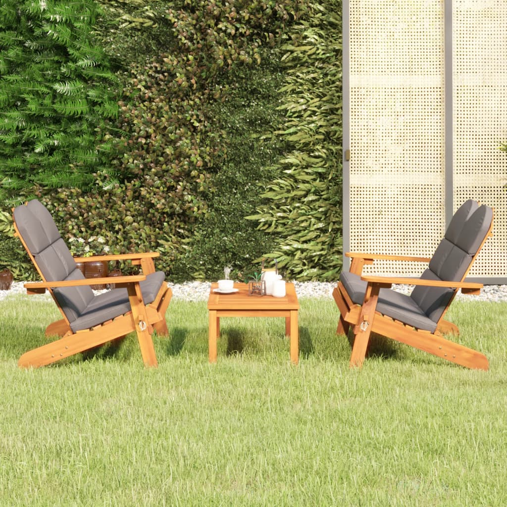 3-delige Loungeset Adirondack massief acaciahout Tuinsets | Creëer jouw Trendy Thuis | Gratis bezorgd & Retour | Trendy.nl