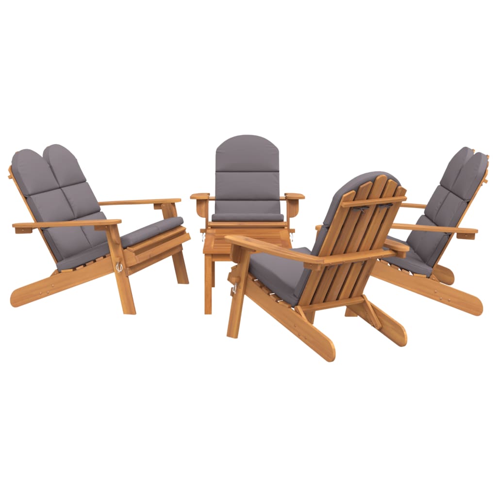 5-delige Loungeset Adirondack massief acaciahout Tuinsets | Creëer jouw Trendy Thuis | Gratis bezorgd & Retour | Trendy.nl