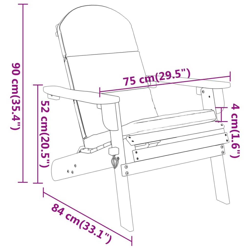 5-delige Loungeset Adirondack massief acaciahout Tuinsets | Creëer jouw Trendy Thuis | Gratis bezorgd & Retour | Trendy.nl